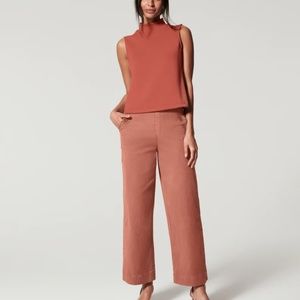 Spanx Stretch Twill Cropped Wide Leg Pant